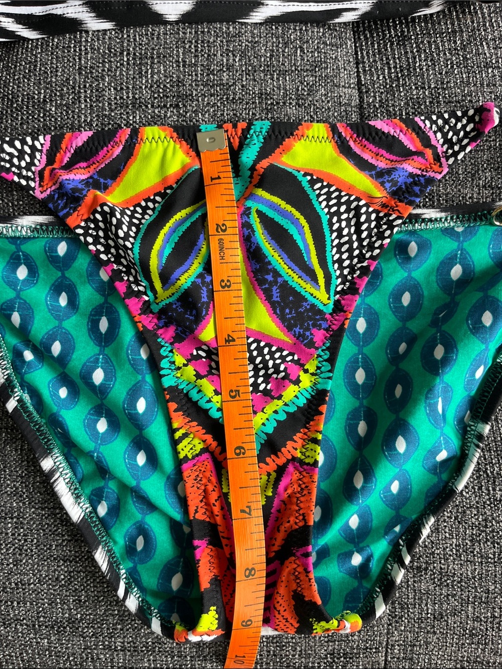Trina Turk Multicolor & Black Patterned Women’s Bikini - Picture 3 of 9